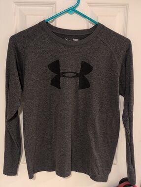 Under Armour Dark Gray Long Sleeve Logo Tee